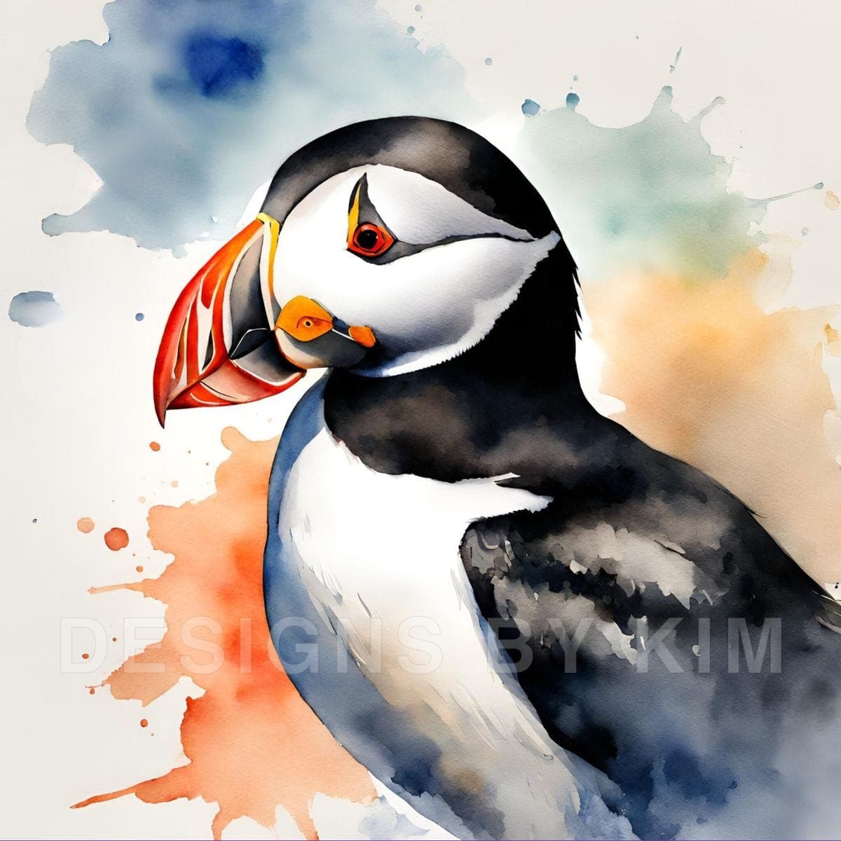 Patrick the Puffin – Art Print Only, fine art print