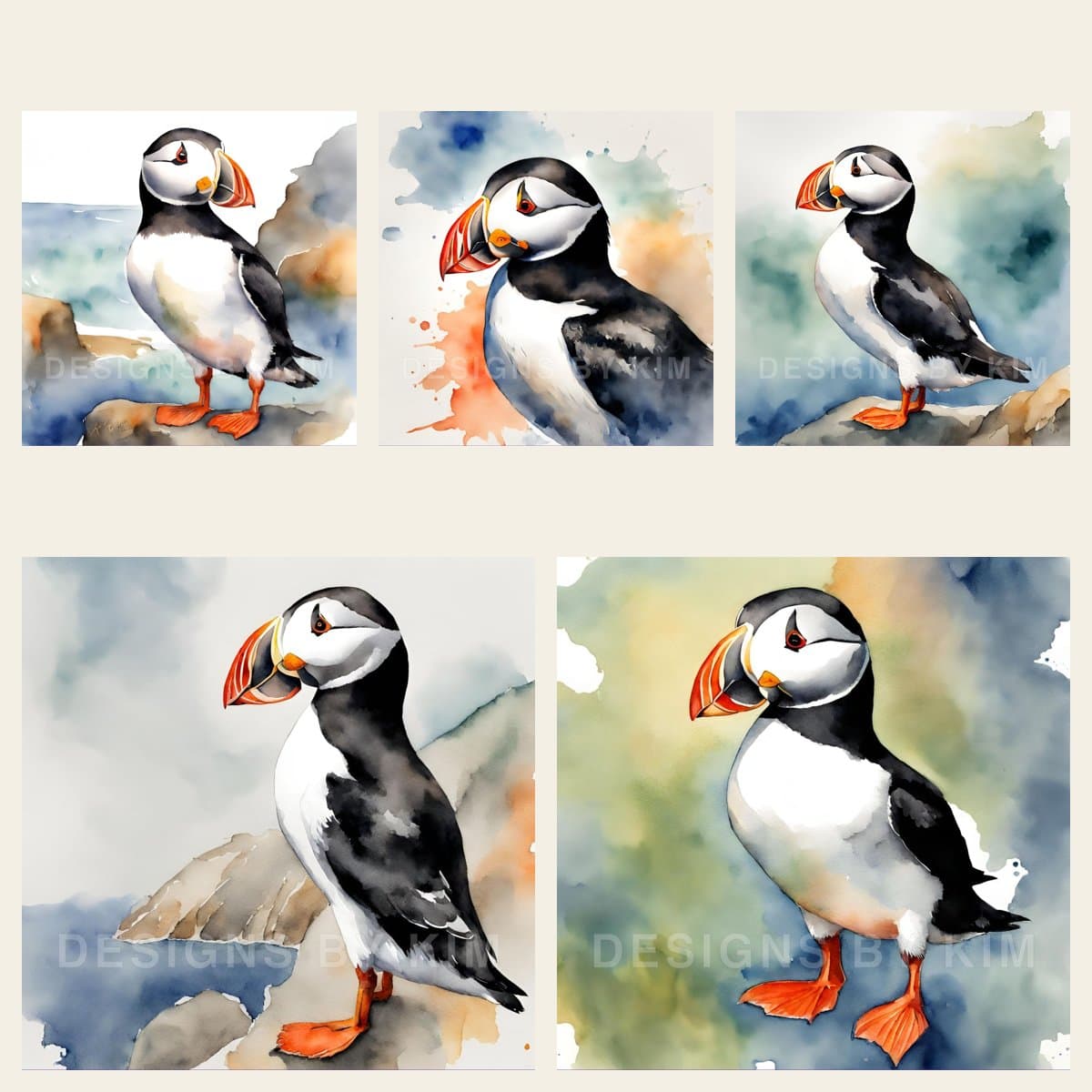 Puffin Colony – Art Prints, fine art print